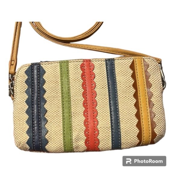 Relic Colorful Striped Convertible Crossbody Wristlet - Picture 3 of 12